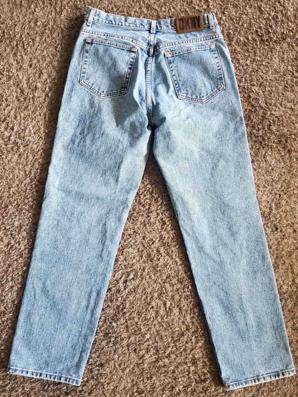 DKNY Jeans Womens Vintage 90's High-Rise Relaxed Fit Straight Light Wash Size 14
